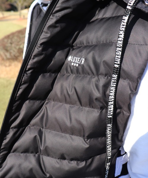 LUXE/R GOLF（ラグジュ ゴルフ）の「(RM)【LUXE/R GOLF】2WAY コンビネーション ダウン フード ベスト（ダウンベスト・メンズ・オフホワイト/チャコールグレー/ブラック・L/XL/M）」の18枚目の写真
