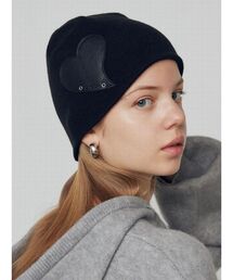 EMODA | レザーパッチニットキャップ(ニットキャップ/ビーニー)