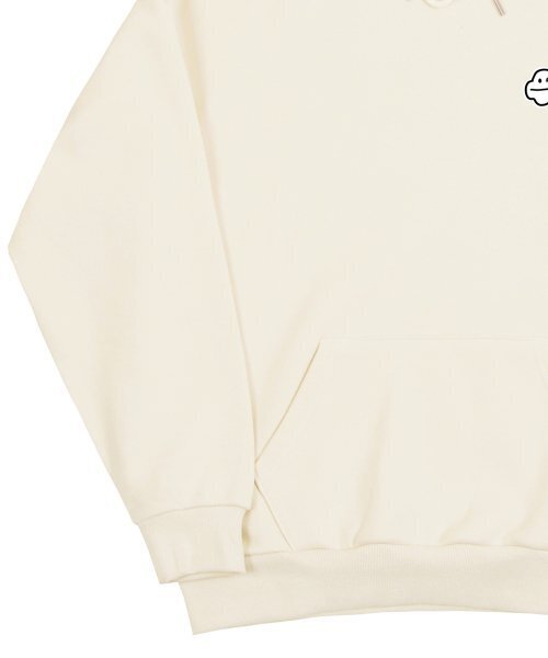 GRAVER（グレーバー）の「[ユニセックス]スモール雲スマイルフードパーカー_クリーム（パーカー・レディース・アイボリー・SMALL/MEDIUM/LARGE/X-LARGE）」の5枚目の写真