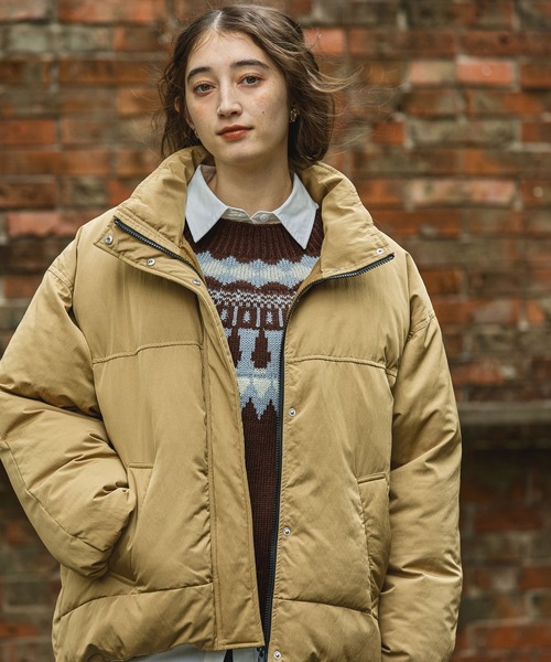 GEORGE'S（ジョージズ）の「スタンド中綿ブルゾン（ブルゾン・レディース・ブラック/ベージュ/オフホワイト・SMALL/MEDIUM）」の3枚目の写真