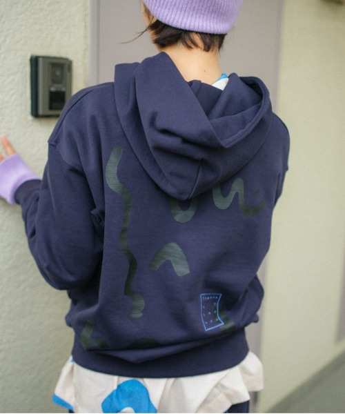 PAMM(パム)の「thanks sea hoodie(パーカー・レディース・グレー/ネイビー・2/3)」の1枚目の写真