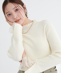 ニット/セーター（ホワイト/白色系・タートルネック/ハイネック