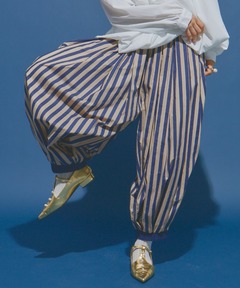 ボリュームストライプサーカスパンツ（その他パンツ）｜manana suerte