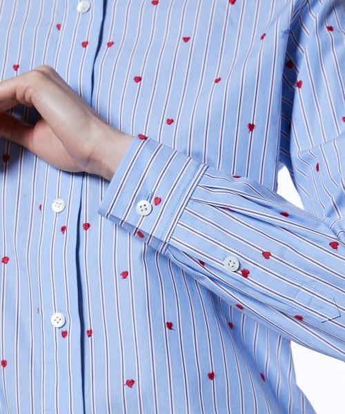 doublet ストライプシャツ 刺繍 DOUBLE STANDARD CLOTHING（ダブルスタンダードクロージング）の