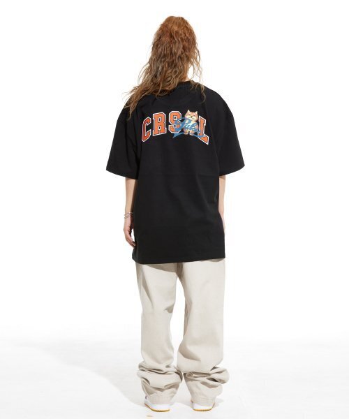 CREAM SODA LAB(クリームソーダラボ)の「マルチアークオーバーサイズポケット半袖Tシャツブラックオレンジ(Tシャツ/カットソー・メンズ・その他・LARGE/MEDIUM/X-LARGE)」の3枚目の写真