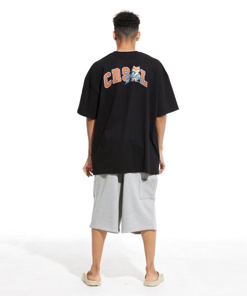 CREAM SODA LAB(クリームソーダラボ)の「マルチアークオーバーサイズポケット半袖Tシャツブラックオレンジ(Tシャツ/カットソー・メンズ・その他・LARGE/MEDIUM/X-LARGE)」の10枚目の写真