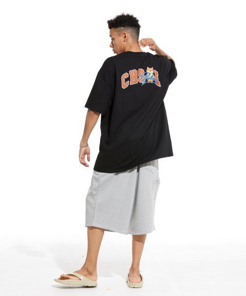 CREAM SODA LAB(クリームソーダラボ)の「マルチアークオーバーサイズポケット半袖Tシャツブラックオレンジ(Tシャツ/カットソー・メンズ・その他・LARGE/MEDIUM/X-LARGE)」の12枚目の写真