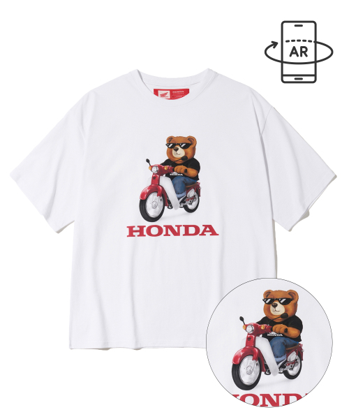 PHYPS MOTORCYCLE(フィップスモーターサイクル)の「Honda Bear T-shirt White(Tシャツ/カットソー・レディース・その他・LARGE/MEDIUM/SMALL/X-LARGE/XX-LARGE)」の5枚目の写真