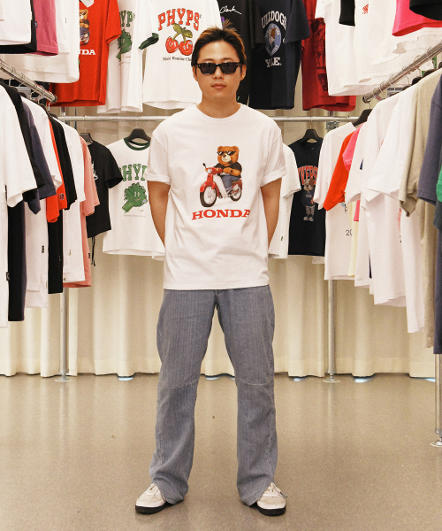 PHYPS MOTORCYCLE(フィップスモーターサイクル)の「Honda Bear T-shirt White(Tシャツ/カットソー・レディース・その他・LARGE/MEDIUM/SMALL/X-LARGE/XX-LARGE)」の9枚目の写真