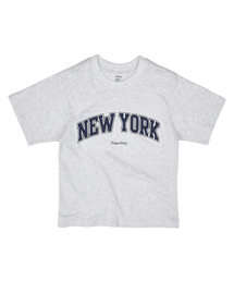 PAPERBOY（ペーパーボーイ）の「ニューヨーク 半袖Tシャツ-ホワイトメランジ（Tシャツ/カットソー）」