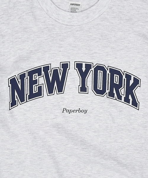 PAPERBOY(ペーパーボーイ)の「ニューヨーク 半袖Tシャツ-ホワイトメランジ(Tシャツ/カットソー・レディース・その他・MEDIUM/LARGE/X-LARGE/SMALL)」の4枚目の写真
