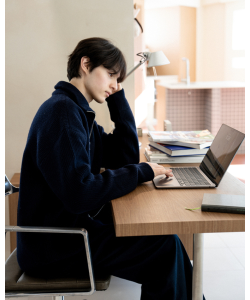 ASTLAY(アストレイ)の「Excella Lambswool Knit zip-up (Dark Navy)(カーディガン/ボレロ・メンズ・その他・2/3)」の4枚目の写真