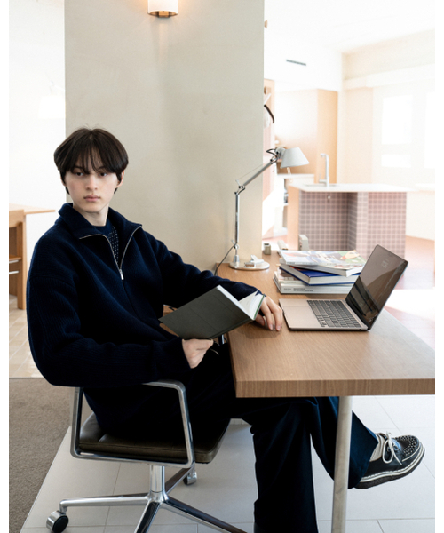 ASTLAY(アストレイ)の「Excella Lambswool Knit zip-up (Dark Navy)(カーディガン/ボレロ・メンズ・その他・2/3)」の5枚目の写真