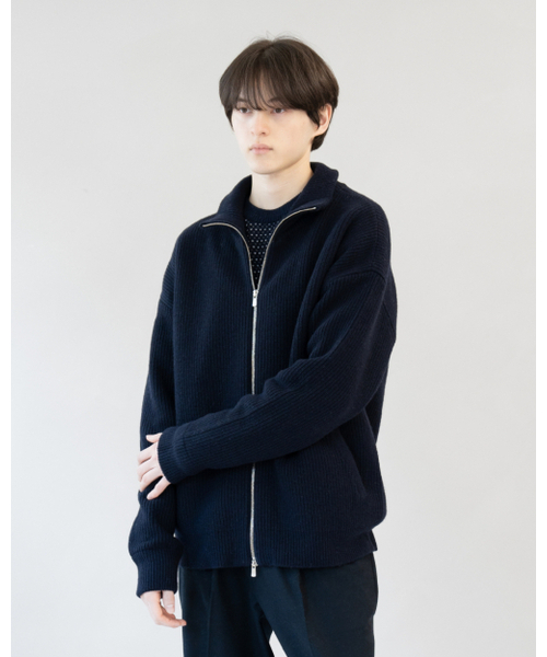 ASTLAY(アストレイ)の「Excella Lambswool Knit zip-up (Dark Navy)(カーディガン/ボレロ・メンズ・その他・2/3)」の6枚目の写真