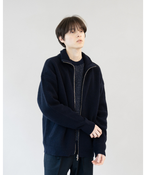 ASTLAY(アストレイ)の「Excella Lambswool Knit zip-up (Dark Navy)(カーディガン/ボレロ・メンズ・その他・2/3)」の7枚目の写真