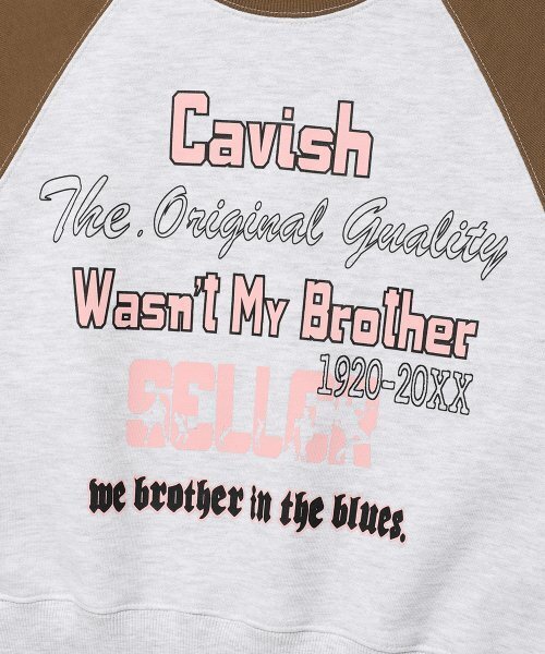 Cavish（カビシ）の「W RAGLAN BROTHERS SWEATSHIRT BROWN(CV2ESFM445A)（スウェット・レディース・ブラウン・FREE）」の4枚目の写真