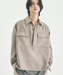 ハーフオープンクロップTシャツベージュ