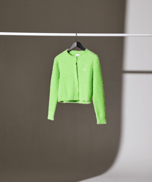 VERSE ONE(バースワン)の「ROUND NECK CARDIGAN NEON GREEN(FOR WOMEN)(カーディガン/ボレロ・レディース・その他・SMALL/MEDIUM)」の3枚目の写真