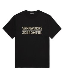 VANNWORKS（バンワークス）の「ソロウフル オーバーサイズ 半袖Tシャツ (VS0087) ブラック/ベージュ（Tシャツ/カットソー）」