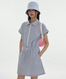 CLOVE（クローブ）の「[24SS clove] Seersucker Polo Dress (Blue)（ワンピース）」