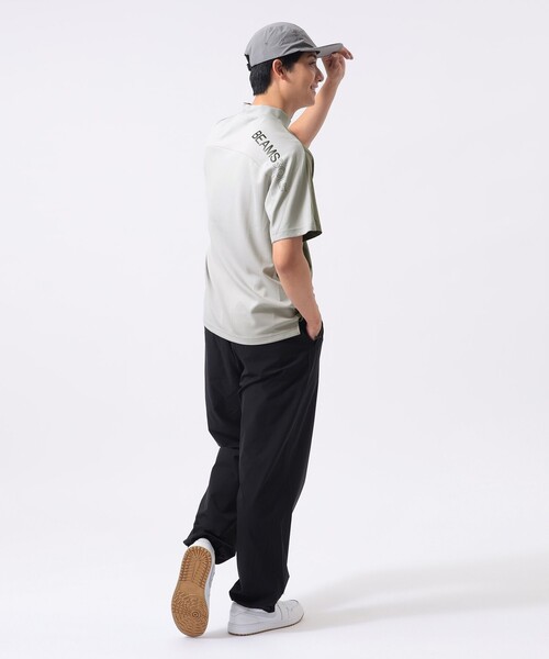 BEAMS GOLF（ビームスゴルフ）の「ORANGE LABEL / ヨーク異素材切り替え ロゴモックネックシャツ（Tシャツ/カットソー・メンズ・ブラック/グレー/ホワイト・M/L/XL/S）」の8枚目の写真