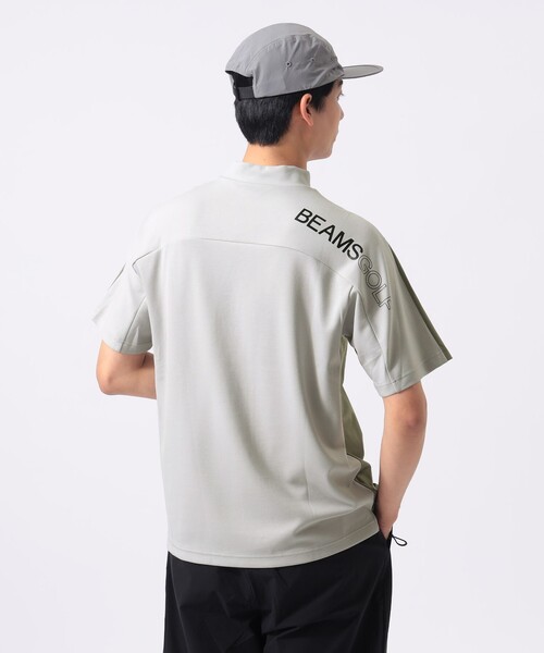 BEAMS GOLF（ビームスゴルフ）の「ORANGE LABEL / ヨーク異素材切り替え ロゴモックネックシャツ（Tシャツ/カットソー・メンズ・ブラック/グレー/ホワイト・M/L/XL/S）」の9枚目の写真