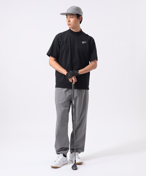 BEAMS GOLF（ビームスゴルフ）の「ORANGE LABEL / ヨーク異素材切り替え ロゴモックネックシャツ（Tシャツ/カットソー・メンズ・ブラック/グレー/ホワイト・M/L/XL/S）」の10枚目の写真