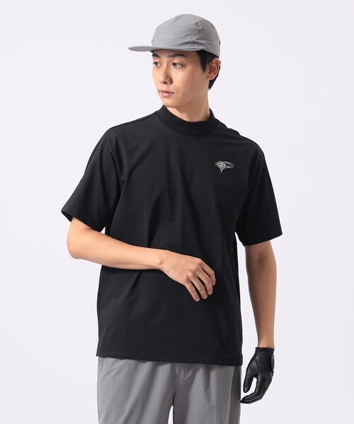 BEAMS GOLF（ビームスゴルフ）の「ORANGE LABEL / ヨーク異素材切り替え ロゴモックネックシャツ（Tシャツ/カットソー・メンズ・ブラック/グレー/ホワイト・M/L/XL/S）」の12枚目の写真