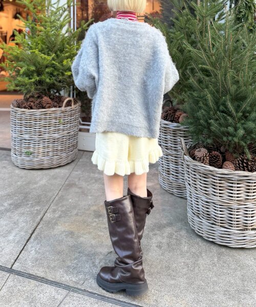 w closet(ダブルクローゼット)の「フリルニットショートパンツ(その他パンツ・レディース・ブラウン/グレー/アイボリー・FREE)」の10枚目の写真