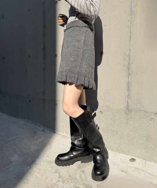 w closet(ダブルクローゼット)の「フリルニットショートパンツ(その他パンツ・レディース・ブラウン/グレー/アイボリー・FREE)」の14枚目の写真