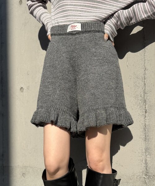 w closet(ダブルクローゼット)の「フリルニットショートパンツ(その他パンツ・レディース・ブラウン/グレー/アイボリー・FREE)」の16枚目の写真