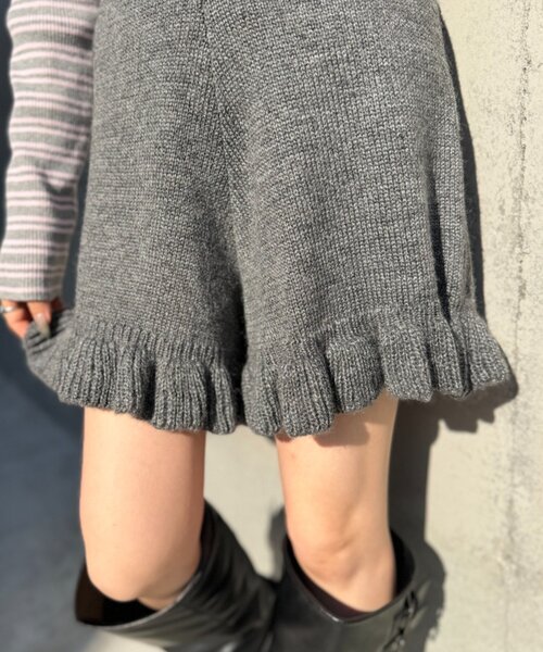 w closet(ダブルクローゼット)の「フリルニットショートパンツ(その他パンツ・レディース・ブラウン/グレー/アイボリー・FREE)」の17枚目の写真
