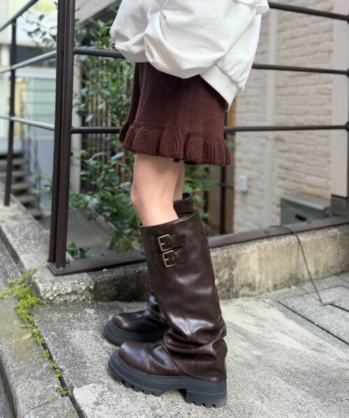 w closet(ダブルクローゼット)の「フリルニットショートパンツ(その他パンツ・レディース・ブラウン/グレー/アイボリー・FREE)」の20枚目の写真