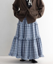 スカート トップス スカート フリル ティアード」に該当するレディース