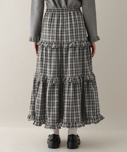 RAGEBLUE(レイジブルー)の「ボリュームチェックフリルティアードスカート(スカート・レディース・ブラウン/ブルー/ブラック・FREE)」の22枚目の写真