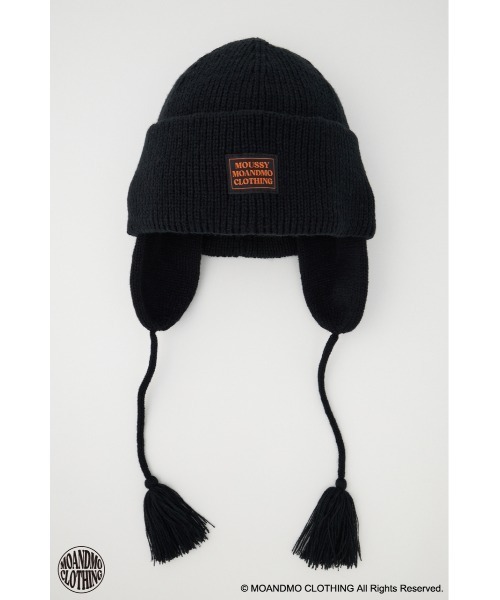 MOUSSY（マウジー）の「MOANDMO ニットキャップ（ニットキャップ/ビーニー・レディース・ブラック・FREE）」の2枚目の写真