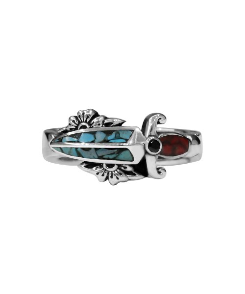 ANONYMOUS ARTISAN(アノニマスアルティザン)の「Dagger Flower Inlay Ring(リング・レディース・その他・27号/12号/13号/14号/15号/16号/17号/18号/19号/20号/21号/28/30/29号/23号/22号/24号/25号/26号)」の1枚目の写真
