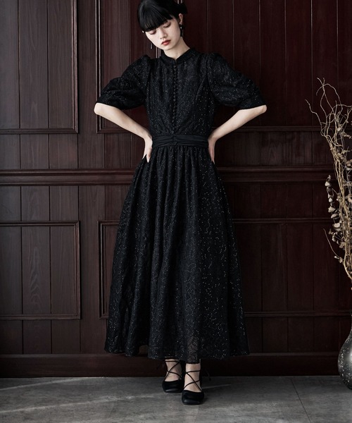 スパングルレースキャスリーンフレアドレス（ドレス）｜etoll.（エトル