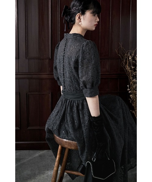 スパングルレースキャスリーンフレアドレス（ドレス）｜etoll.（エトル