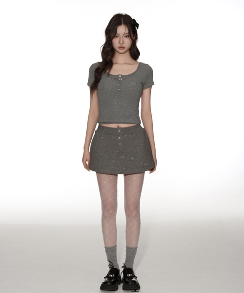 セール】Kirakira mini flare skirt（スカート）｜silent(and