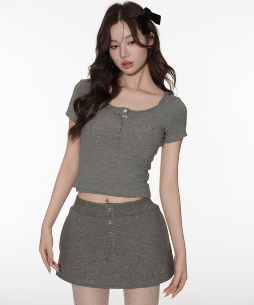 セール】Kirakira mini flare skirt（スカート）｜silent(and