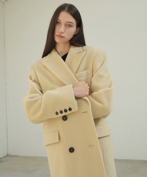 PAUL&ALICE（ポール&アリス）の「[WOOL 100%] DOUBLE LONG WOOL COAT / BUTTER（チェスターコート）」