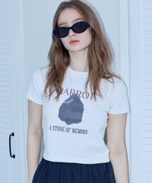 ストーンクロップTシャツ_ホワイト