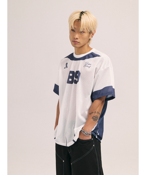 AKECII(アケシ)の「エイティナイン メッシュジャージ ショートスリーブ-ホワイト(Tシャツ/カットソー・メンズ・その他・MEDIUM/LARGE)」の4枚目の写真