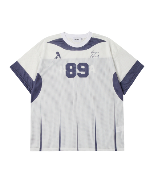 AKECII(アケシ)の「エイティナイン メッシュジャージ ショートスリーブ-ホワイト(Tシャツ/カットソー・メンズ・その他・MEDIUM/LARGE)」の6枚目の写真
