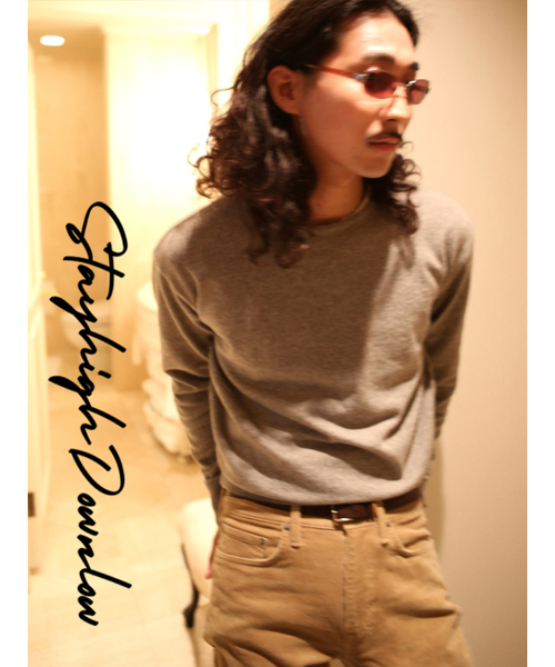 GOZER(ゴーザー)の「FOREST ROUND KNIT_STONE(ニット/セーター・メンズ・サンドグレー・1/2/3)」の3枚目の写真