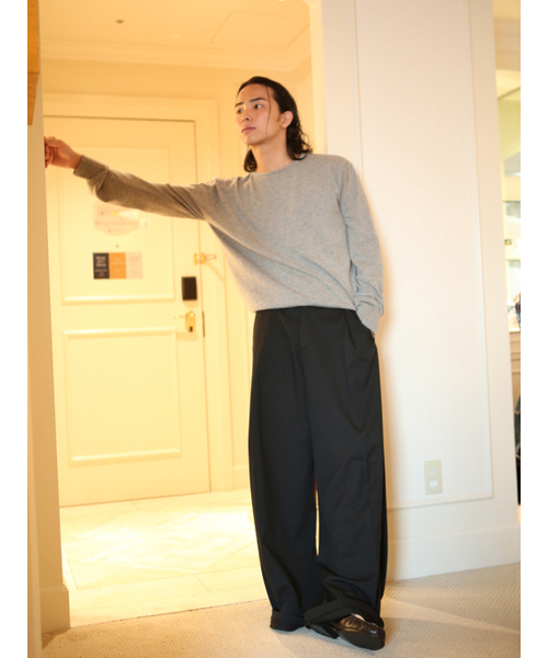 GOZER(ゴーザー)の「FOREST ROUND KNIT_STONE(ニット/セーター・メンズ・サンドグレー・1/2/3)」の7枚目の写真
