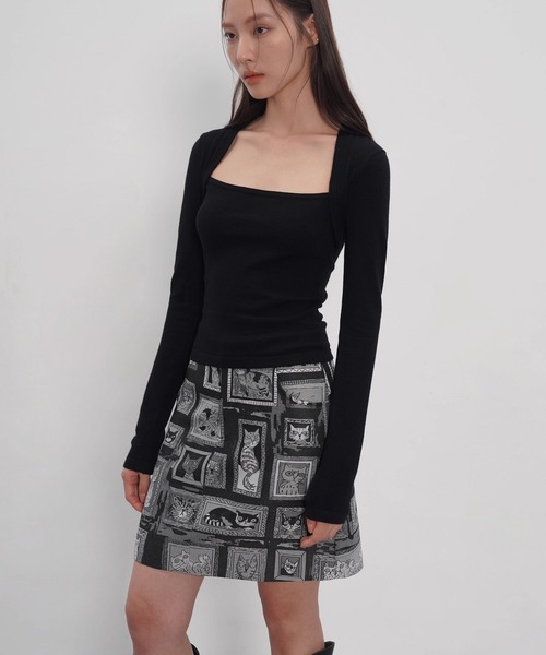 EIGHTHMONTH（エイスマンス）の「レイヤードライクコンパクトニット EM25a153【EIGHTHMONTH】（Tシャツ/カットソー・レディース・ブラック/ブラウン・M/S）」の22枚目の写真
