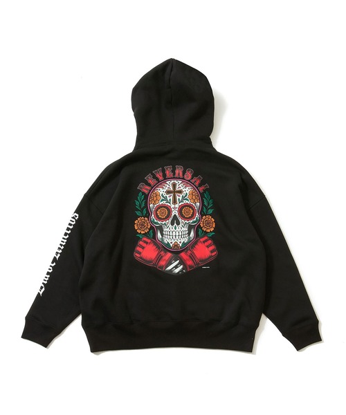 reversal.dogi.design.works(リバーサル・ドーギ・デザイン・ワークス)の「<reversal/リバーサル>CALAVERA SWEAT HOODIE(パーカー・メンズ・ホワイト/ブラック・X-LARGE/MEDIUM/LARGE)」の2枚目の写真