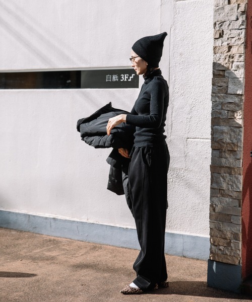 lodie(ロディ)の「スウェットワイドパンツ(スウェットパンツ・レディース・グレー/ブラック・FREE)」の3枚目の写真